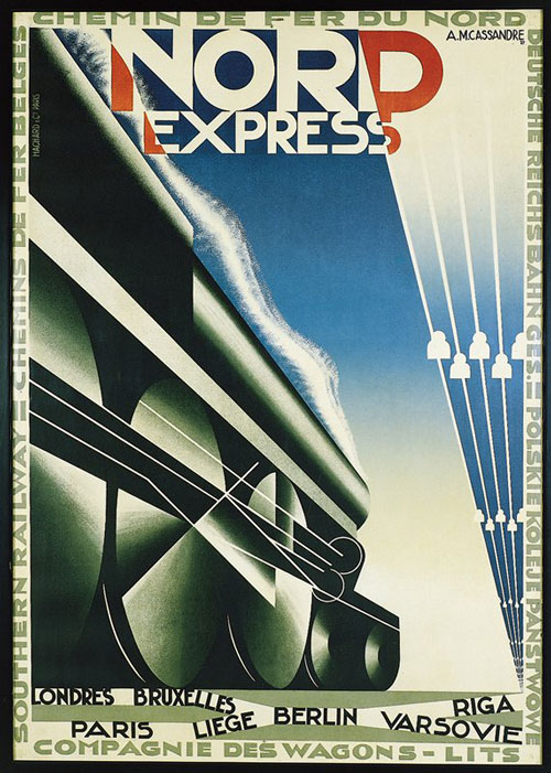 Nord Express - A.M. Cassandre - vintage travel poster